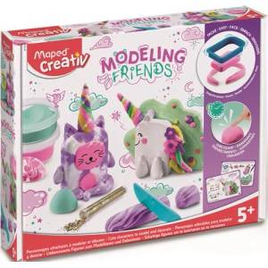 Maped Комплект глина за моделиране, въздушно сушене, вълшебна, maped creativ "Моделиращи приятели вълшебни" 907206 (907206)