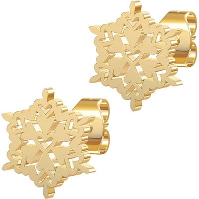 BRUNOshop.cz Náušnice vločka ROSE gold S4266