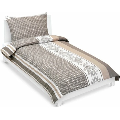 Bellatex Obliečky bavlna ornament kávové 140x220 70x90