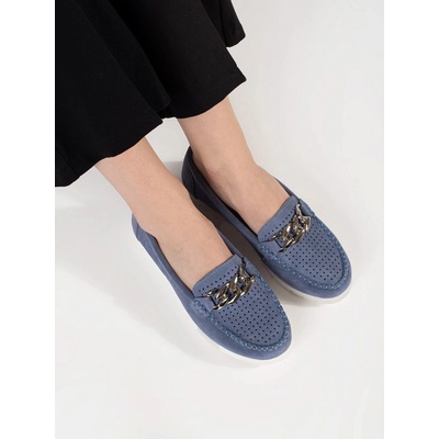 Goodin Výborné dámské mokasíny na platformě modré
