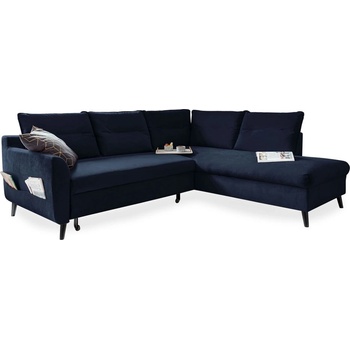 Miuform Тъмносиньо кадифено ъглово канапе L, десен ъгъл Stylish Stan - Miuform (Stylish Stan 2QL-HAEECR OTT22)