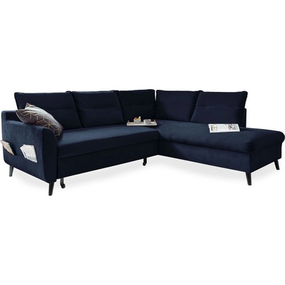 Miuform Тъмносиньо кадифено ъглово канапе L, десен ъгъл Stylish Stan - Miuform (Stylish Stan 2QL-HAEECR OTT22)