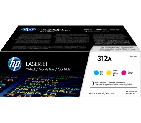 HP 312A originální tonerová kazeta azurová, purpurová, žlutá CF440AM