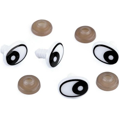 Oči s pojistkou 12x16 mm sada 1 pár