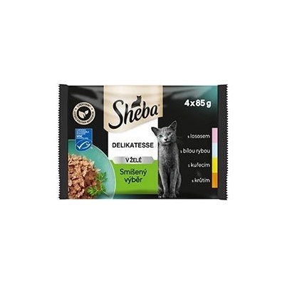 Sheba Mix výběr v želé 4 x 85 g