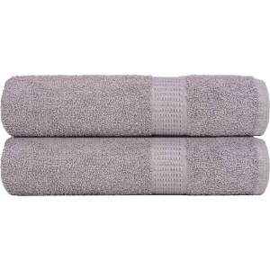 vidaXL Кърпи за ръце FROGN 2 бр. сиви 50x100 см 360 г/м2 (136830)