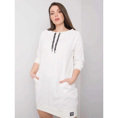 mikinové šaty s vreckami RV-SK-6351.87P ecru