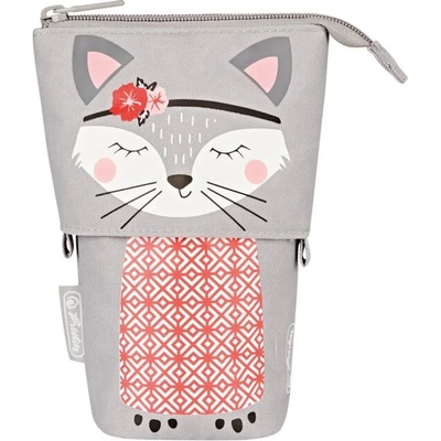Herlitz Ученически несесер изправен, с цип, мотив Kitty - Herlitz