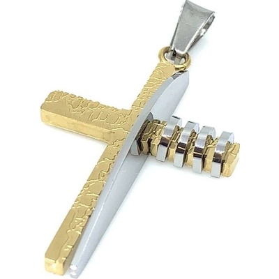 Jan Kos jewellery Ocelový přívěsek kříž 12114958