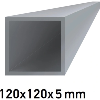 Hliníkový jekl čtvercový 120x120x5 mm 6 m (AL-120x120x5-6)