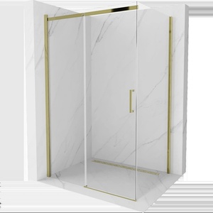 Mexen Omega плъзгаща се душ кабина 100 x 90 см, прозрачна, златна - 825-100-090-50-00 (825-100-090-50-00)