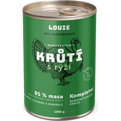 Louie pro psy krůtí s rýží 1200 g