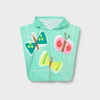 MAYORAL Хавлия в тюркоазен цвят за бебе момиче с цветни пеперуди Mayoral