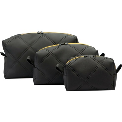 MiaMore Toiletry Bag kozmetická taštička čierna 3v1