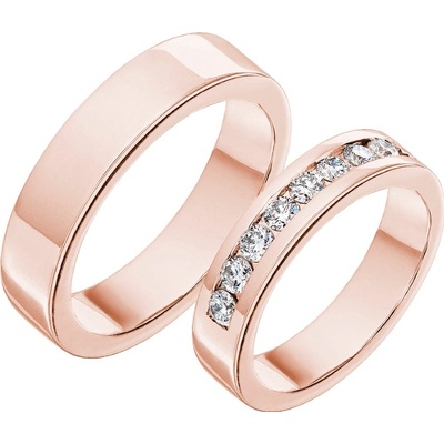 Tiami Snubní prsteny s diamanty Infinity Růžové zlato na míru RWEP23073