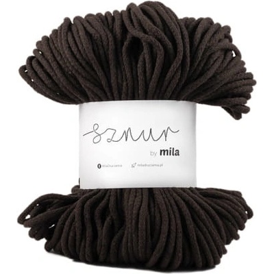 Bavlněná šňůra MILA 5mm - Čokoládová/P20
