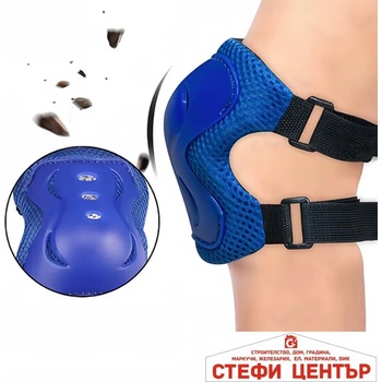 Paolo Детски наколенки РА1011 - 6бр / к-т - Червени (721150)