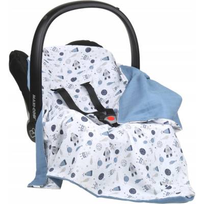 Babymam Mušelínová deka modrá