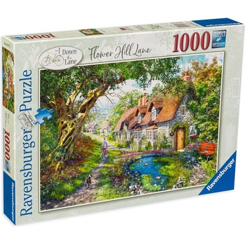 Ravensburger Пъзел Ravensburger от 1000 части - Down the Lane No. 1, Flower Hill Lane (12000131)