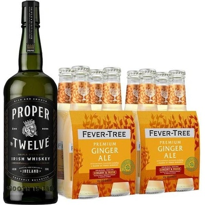 Proper No. Twelve 40% 0,7 l a Fever-Tree Ginger Ale 8 x 0,2 l (set)