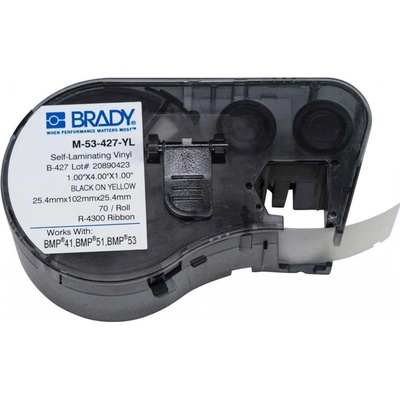 Brady M-53-427-YL / 131601, etikety 25.40 mm x 101.60 mm