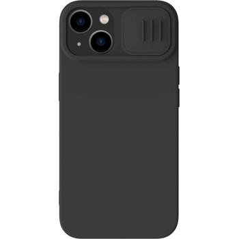 Nillkin Кейс с протектор за камера Nillkin CamShield Silky Silicone Case за iPhone 15 Plus, черен (6902048266469)