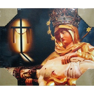 Obraz na dreve: Pieta - Panna Mária Šaštínska s krížom (30 x 40)
