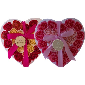 Salsa mydlové kvety ruže v krabičke v tvare srdca 24 x 4 g