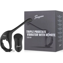 Teazers Triple Prostate Vibrator with Remote Black