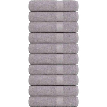vidaXL Кърпи за ръце 10 бр сиви 50x100 см 360 gsm 100% памук (136832)