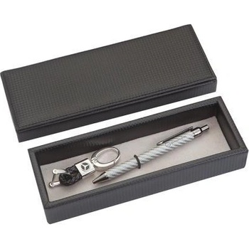 Image 1 of Silver Flame Подаръчен комплект от химикал и ключодържател с лого Mercedes AS0901