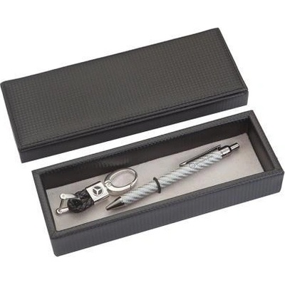 Silver Flame Подаръчен комплект от химикал и ключодържател с лого Mercedes AS0901