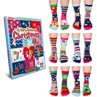 Dámske vianočné ponožky ADVENTNÝ KALENDÁR 12 rôznych ponožiek