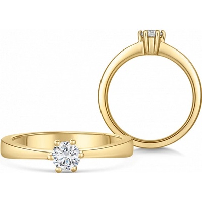 Sofia Diamonds zlatý zásnubný prsteň s diamantom BDRB00071YG