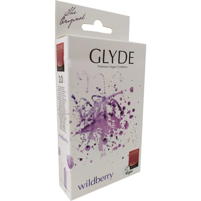 Glyde Wildberry Premium Vegan Condoms 10 ks