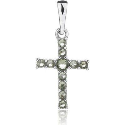 Jan Kos jewellery Stříbrný přívěsek s vltavínem 32105461