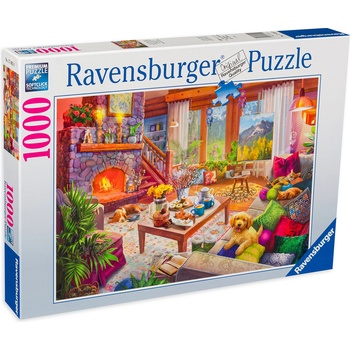 Ravensburger Пъзел Ravensburger от 1000 части - Уютна кабина (17495)