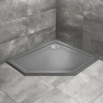 Radaway Петоъгълно душ корито Radaway Doros PT E Stone 100x90 см антрацит акрил дясно (SDRPT1090-01-64SR)