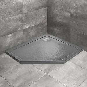 Radaway Петоъгълно душ корито Radaway Doros PT E Stone 100x90 см антрацит акрил дясно (SDRPT1090-01-64SR)