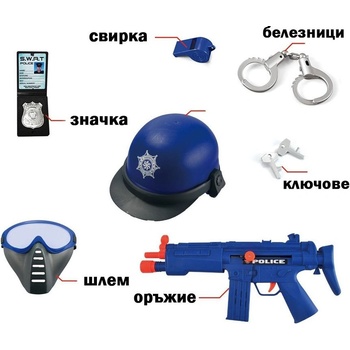 RAYA TOYS Полицейски комплект Raya Toys - 7 части (502121619)