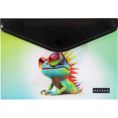 Psaníčko s drukem A5 s tiskem crazy animals chameleon