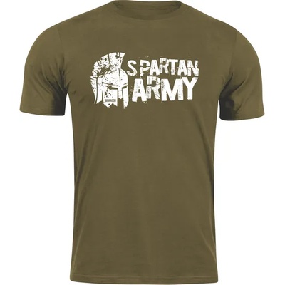 DRAGOWA Тениска с къс ръкав Spartan Army Ariston, маслиненозелена, 160 г/м2 (7849)