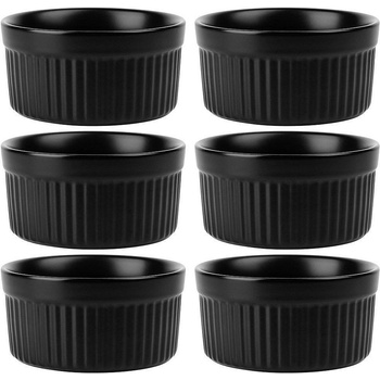 Orion Комплект керамични купички за печене, 260мл, 6 броя, черни (1415)