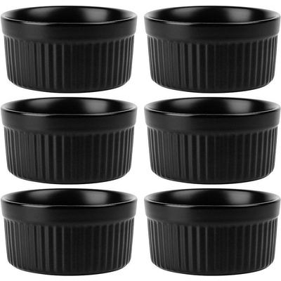 Orion Комплект керамични купички за печене, 260мл, 6 броя, черни (1415)