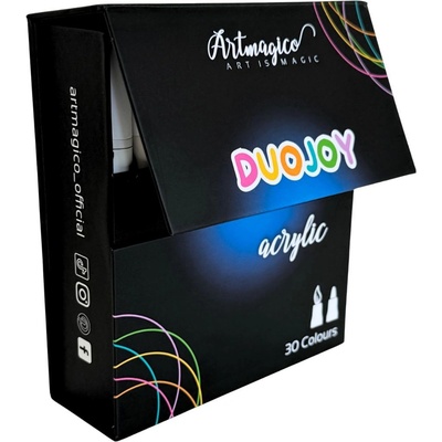 Artmagico akrylové fixy DuoJoy se dvěma hroty 30 barev – Hledejceny.cz