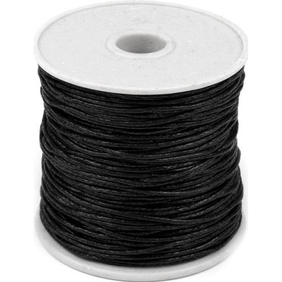 Voskovaná bavlnená šnúra Ø0,8 mm - čierna