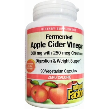 Natural Factors Ябълков оцет 500 mg + Хром пиколинат 250 g 90 V капсули | Natural Factors (2057 NF A)