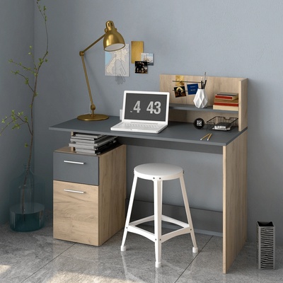 Компютърна маса дъб занаятчии/графит platon new