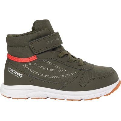 Viking Детски мултиспорт обувки Viking Kid's Hovet Mid WP Multisport shoes - Olive / Red - размер 25 (EU) (702-3143-0314)