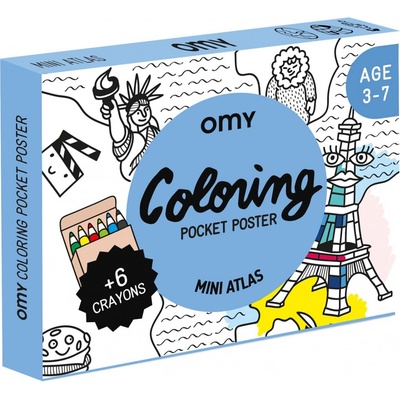 OMY Kapesní omalovánky na cesty Mini Atlas